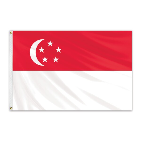 Global Flags Unlimited Singapore Outdoor Nylon Flag 2'x3' 202907